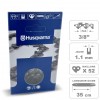 Chaine H38 - 3/8 - 1,1mm - 52 maillons  HUSQVARNA