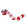 Rubalise de chantier 50mm x 100m Rouge/Blanc