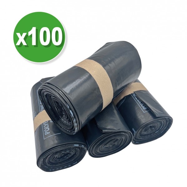 100 sacs poubelle noir 130L 80X120 70 microns
