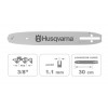 Guide chaine 30SN - 3/8 - 1,1mm  HUSQVARNA