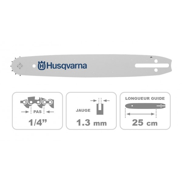 Guide chaine spécial 25SN - 1/4 - 1,3mm HUSQVARNA