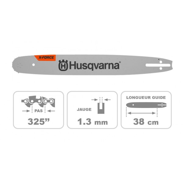 Guide-chaine monobloc 38 CM