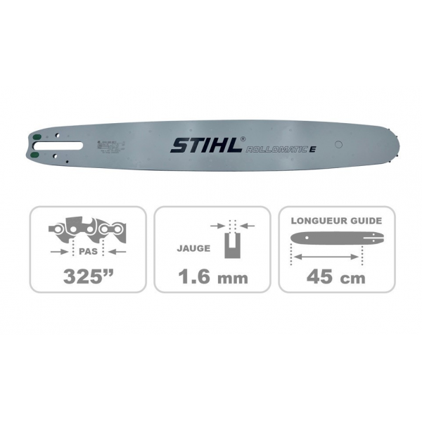 Guide Rollomatic E, .325", 1,6 mm, 45 cm 3003-008-6817 STIHL