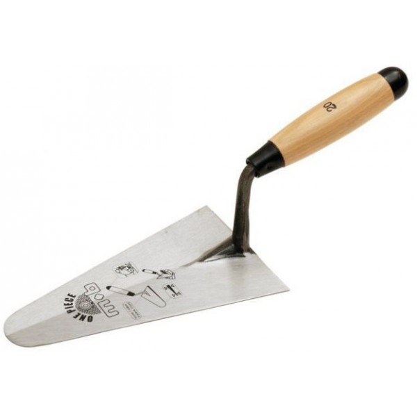Truelle ronde forge 18cm manche bois