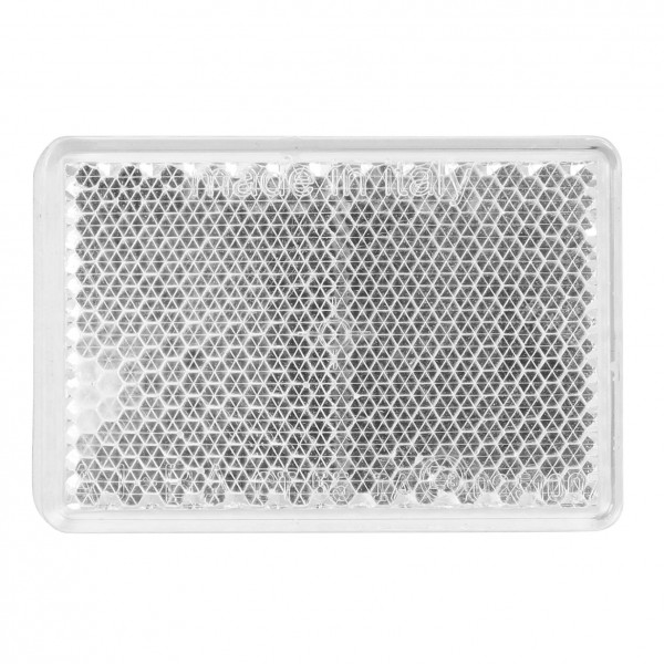 Catadioptre rectangle adhésif blanc