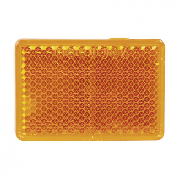 Catadioptre rectangle adhésif orange