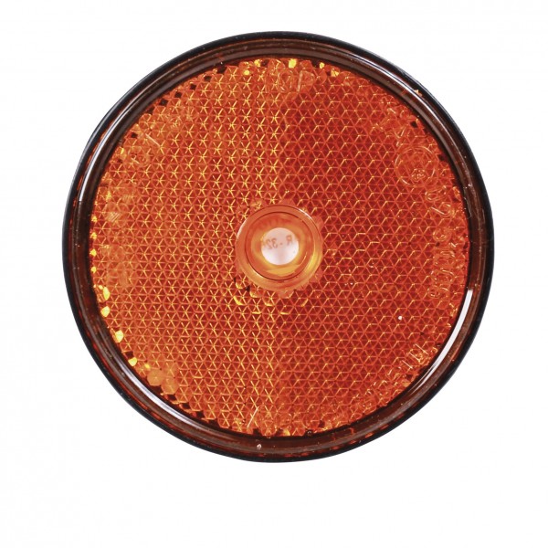 Catadioptre rond à visser orange